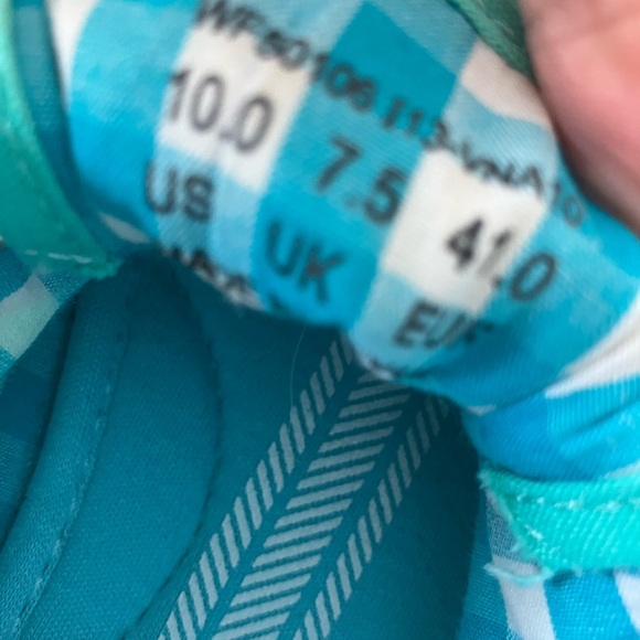 🩵September 3 day sale🩵KEDS Tiffany blue with gingham trim sneakers WOMEN 10 - Picture 2 of 5